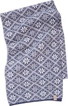Ivanhoe gebreide sjaal van wol Freya Light Navy21-One Size 185x27-Blauw
