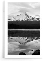 Walljar - Trillium Lake - Zwart wit poster