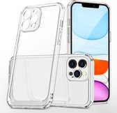 Kristalheldere schokbestendige pc + TPU-beschermhoes voor iPhone 12 Pro (transparant)