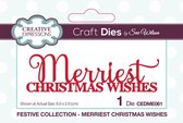 Creative Expressions Stans - Kerst - 'Merriest Christmas Wishes' - 4,3cm x 6,8cm