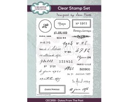 Creative Expressions Clear stamp - Data vintage - A5 - Set 34 stempels