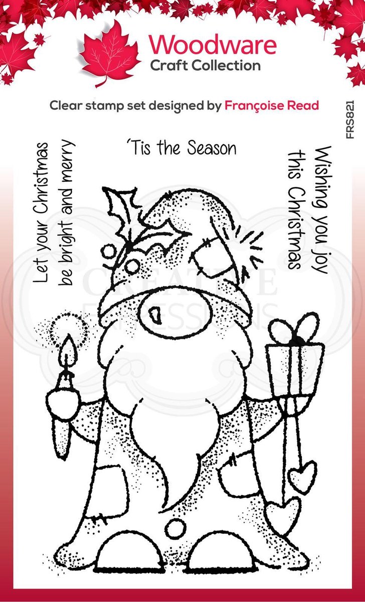 Woodware Clear stamp - Kerst - Kabouter - A6 - Polymeer