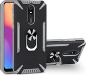 Voor Xiaomi Redmi 8A PC + TPU-beschermhoes met 360 graden draaibare ringhouder (grijs)