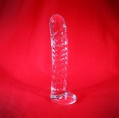 Mermaid Mysteries - Transparante Glazen Penis Dildo - 3,1 cm Ø / 17 cm lang in Fluwelen Pouch - Temperature Play voor Vaginale of Anale Penetratie en G-Spot & P-Spot Stimulatie
