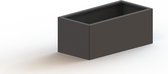 MySteel Gepoedercoat staal plantenbak Texas 500x1000  - Kleur: RAL9005 (zwart) - Hoogte: 800mm