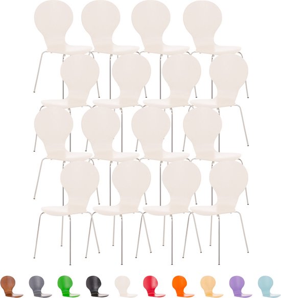 Set van 4 stapelstoelen Nowra zwart