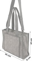 TOM TAILOR Schoudertas Leticia Shopper Dark Grey Grijs