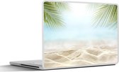 Laptop sticker - 15.6 inch - Strand - Palmbomen - Zee - 36x27,5cm - Laptopstickers - Laptop skin - Cover