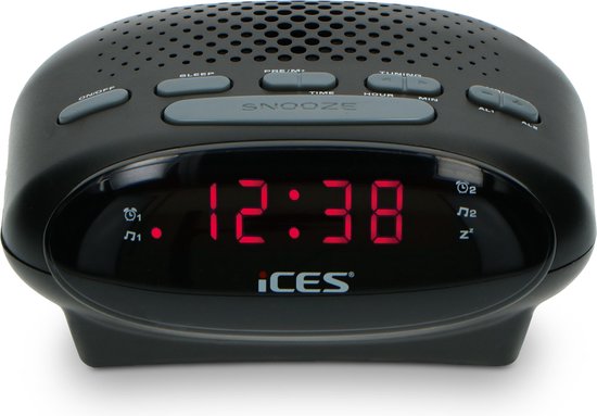 Ices ICR-210 - Wekkerradio - Zwart