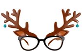 Rendier bril kerst bruin - gewei kerstmis eland hert rudolf zonder glazen