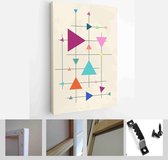 Background circles, triangles and square. Use for modern design, cover, template, decorated, brochure, flyer - Modern Art Canvas - Vertical - 1910464273 - 40-30 Vertical