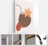 Abstract still life in pastel colors poster. Collection of contemporary art - Modern Art Canvas - Vertical - 1766674682 - 40-30 Vertical