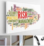 Risk and compliance in word tag cloud on white - Modern Art Canvas - Horizontal - 192818597 - 115*75 Horizontal
