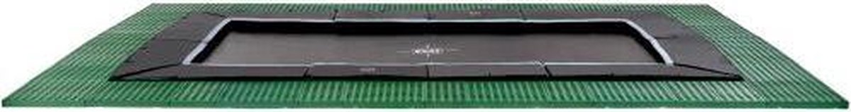 Exit in-ground trampoline Dynamic met veiligheidstegels Freezone 275x458cm zwart