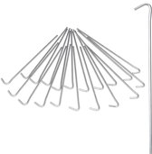 tentharingen - set van 20 - 22 cm - zilver