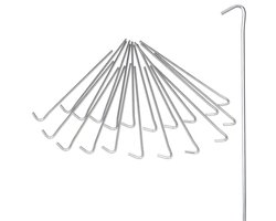 tentharingen - set van 20 - 22 cm - zilver