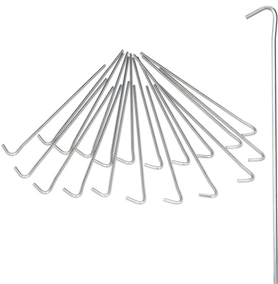 Set de 20 clous de tente en acier de 22 cm de long, pour tente de plage, Jardin et camping