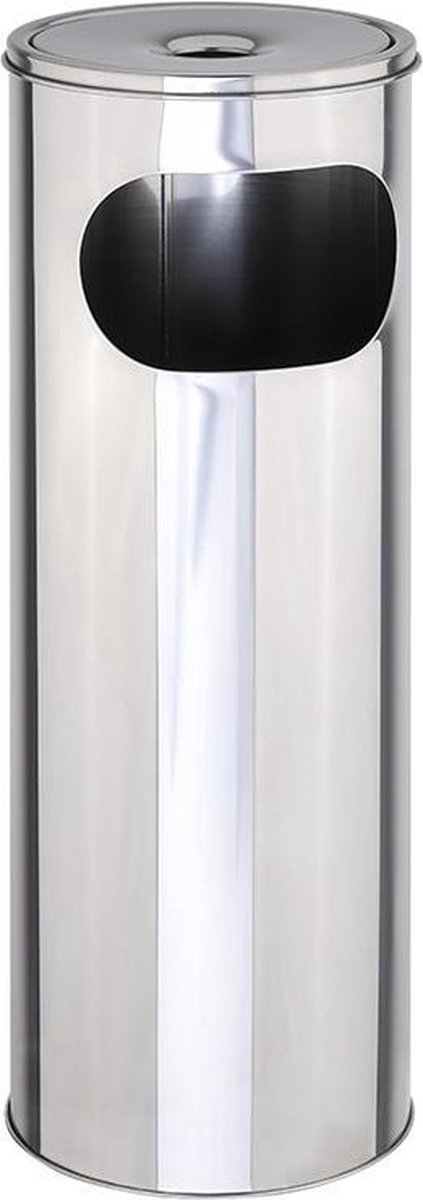 Goedkoopste LuxeLivin' - As- en afvalbak staand 58 cm zilverkleurig