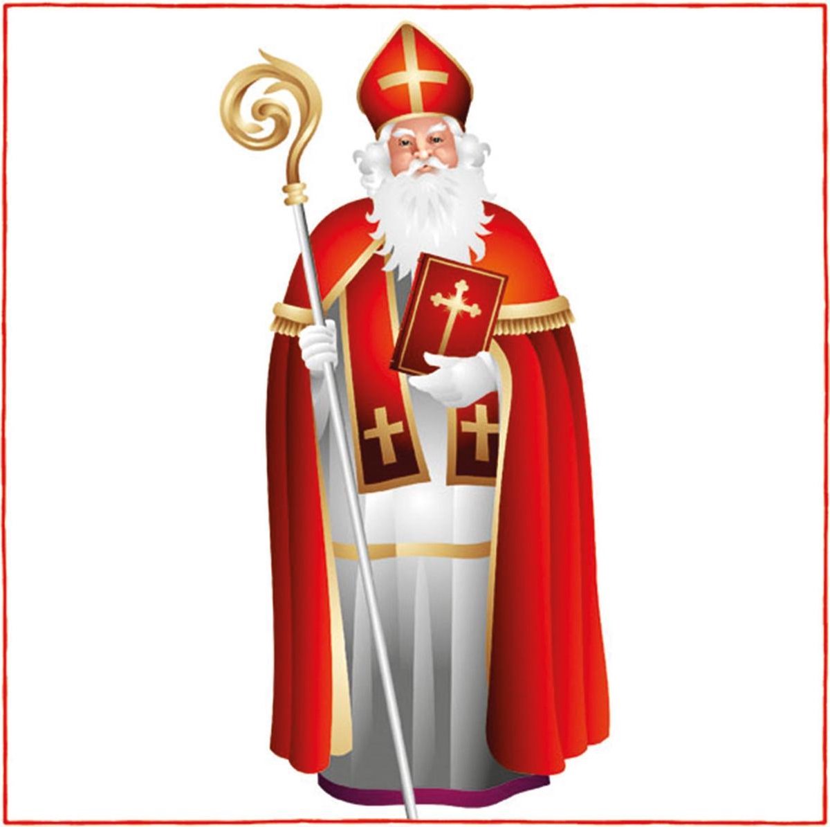 Ambiente Sinterklaas servetten - 40x stuks - 33x33 cm - wegwerpservetten - Sint en Piet