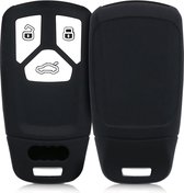 kwmobile autosleutel hoesje voor Audi 3-knops Smartkey autosleutel (alleen Keyless Go) - Autosleutel behuizing in mat zwart