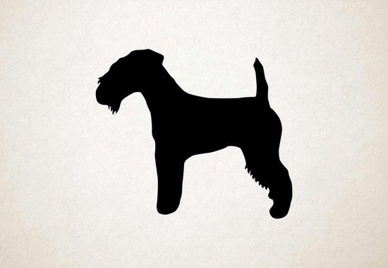 Silhouette hond - Lakeland Terrier - M - 60x70cm - Zwart - wanddecoratie