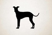 Silhouette hond - Italian Greyhound - Italiaanse windhond - M - 60x70cm - Zwart - wanddecoratie