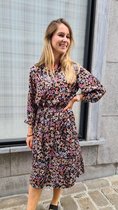 SOAKED IN LUXURY SLKimaya Shirt Dress - Floral Expression Black