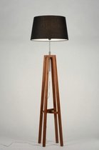 Lumidora Vloerlamp 30430 - E27 - Zwart - Hout - ⌀ 45 cm