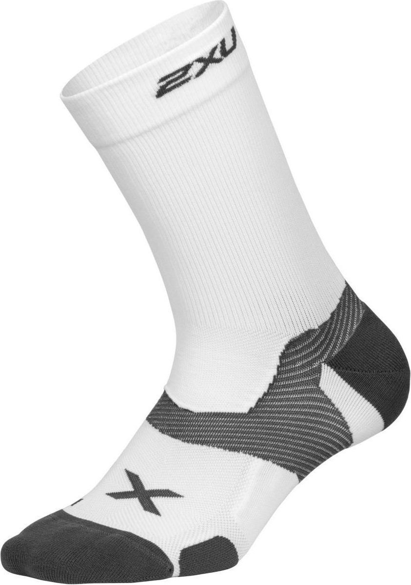 2xu Compressiesokken Vectr Cushion Crew Nylon Wit/grijs Maat Xl
