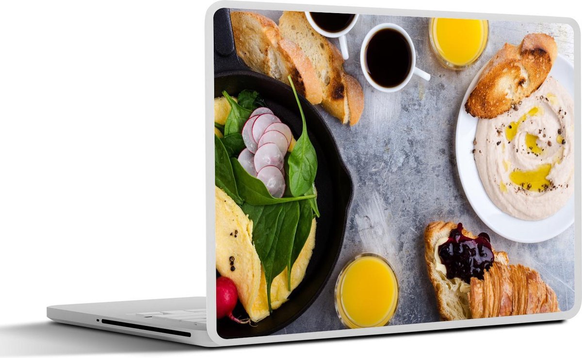 Afbeelding van product SleevesAndCases  Laptop sticker - 17.3 inch - Een gezonde brunch die reeds geserveerd is