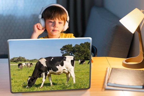 Autocollant pour ordinateur portable - 15,6 pouces - Vache - Herbe - Animaux - Forêt - 36x27,5 cm - Autocollants pour ordinateur portable - Peau pour ordinateur portable - Couverture