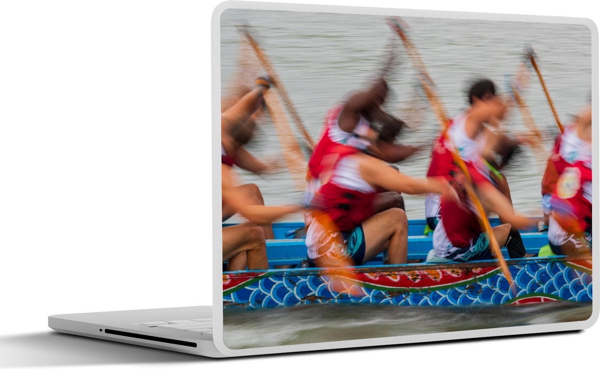 Afbeelding van product SleevesAndCases  Laptop sticker - 12.3 inch - Drakenboot-race in Taiwan