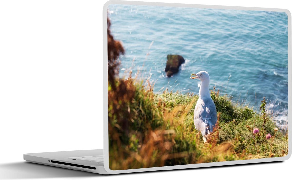 Afbeelding van product SleevesAndCases  Laptop sticker - 12.3 inch - Meeuw - Klif - Water