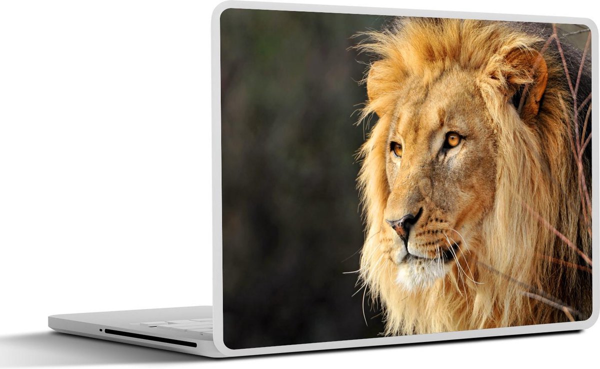 Laptop sticker - 11.6 inch - Leeuw - Profiel - Jacht - 30x21cm - Laptopstickers - Laptop skin - Cover