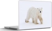 Sticker pour ordinateur portable - 13,3 pouces - Ours polaire - Neige - Wit