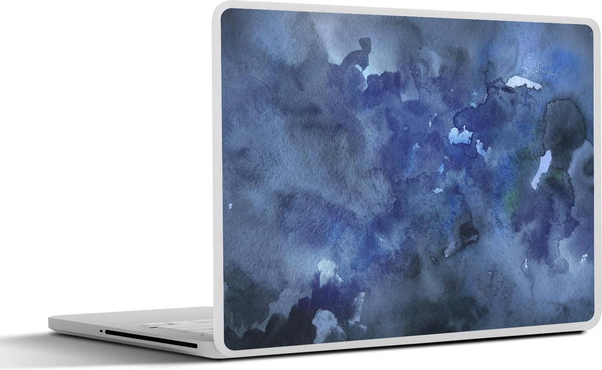 Afbeelding van product SleevesAndCases  Laptop sticker - 14 inch - Waterverf - Hemel - Blauw - Grijs