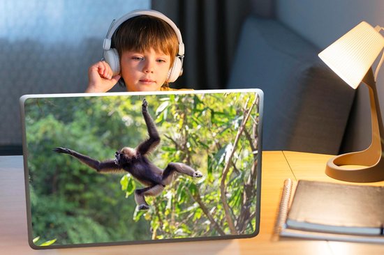 Sticker pour ordinateur portable - 17,3 pouces - Singe sautant dans la jungle