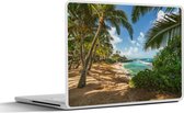 Laptop sticker - 17.3 inch - Uitzicht op de zee tussen de palmbomen op Maui - 40x30cm - Laptopstickers - Laptop skin - Cover
