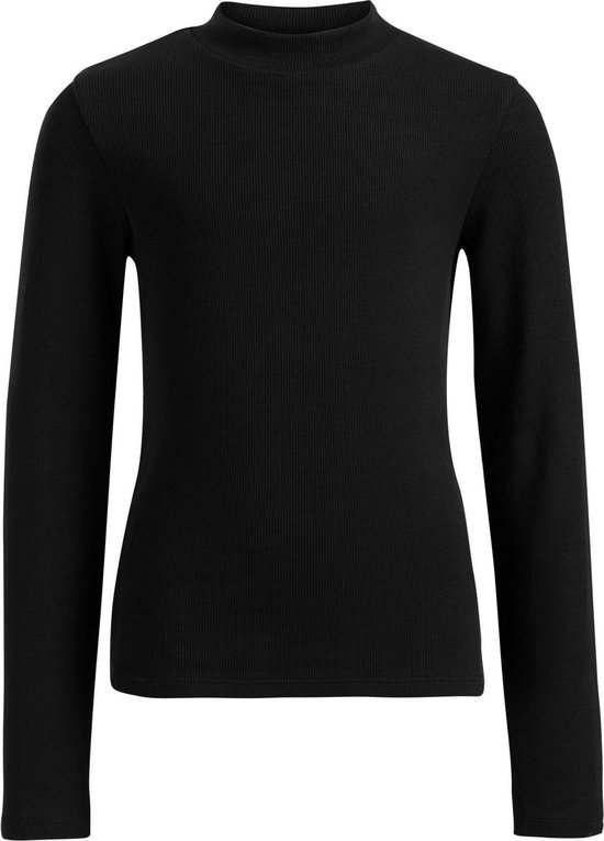 Zwart geribd coltruitje met lange mouwen, van WE Fashion.