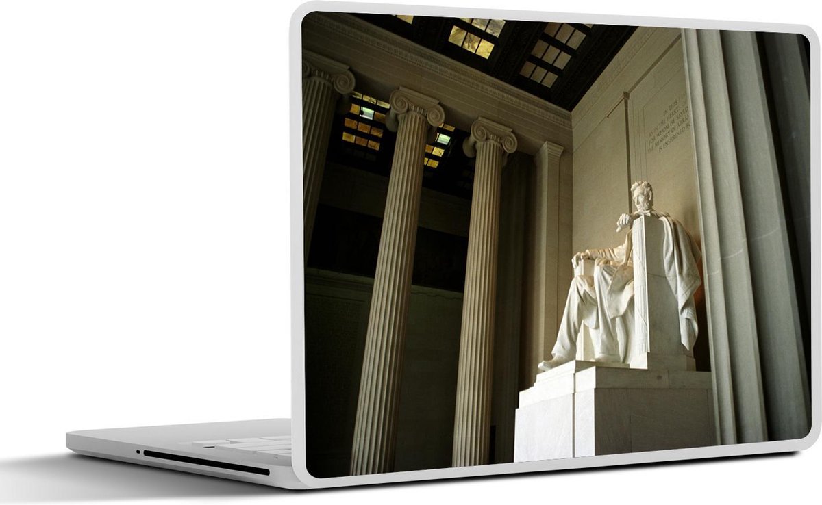Afbeelding van product SleevesAndCases  Laptop sticker - 14 inch - pilaren om het Lincoln Memorial in Washington