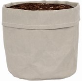 WL Plants - Trendy plantenzak - Kraft pot Easy Ø12 - Grijs - Hoogte ongeveer 12 cm - Hippe bloempot van karton - Van binnen gesealed - Geschikt als plantenpot - Binnen te gebruiken