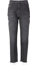 Tommy hilfiger zwarte high rise tapered mom stretch enkel jeans - cropped - valt kleiner - Maat W30-L30