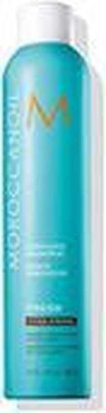 Turquoise Moroccanoil Luminous Hairspray Extra Strong fles.