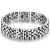 Victorious Zilveren Armband Heren – Eenvoudige Zilveren Kliksluiting – Zilver – 20cm