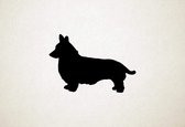 Dorgi - Silhouette hond - M - 56x83cm - Zwart - wanddecoratie