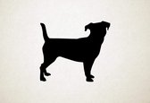 Jack Russel Terrier - Silhouette hond - S - 45x52cm - Zwart - wanddecoratie