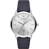 Emporio Armani heren horloge analoog quartz One Size Blauw / Zilver 32017146