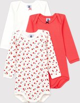Petit Bateau 3 Pack Baby Meisjes Rompertje - Maat 68
