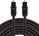 By Qubix ETK Digital Toslink Optical kabel 8 meter - audio male to male - Optische kabel PVC series - zwart audiokabel soundbar