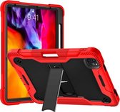 Siliconen + pc schokbestendige beschermhoes met houder voor iPad Pro 11 inch (rood + zwart)